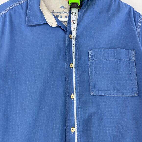 Tommy Bahama RELAX Island Blue Short Sleeve Button Down Shirt Size S Approx - Picture 4 of 15